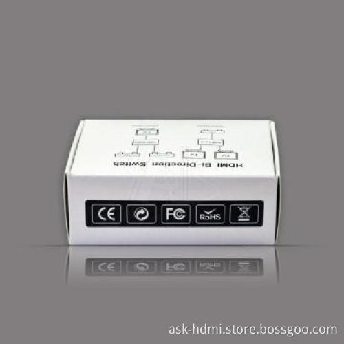 Audio video switcher box 2 input 1 output